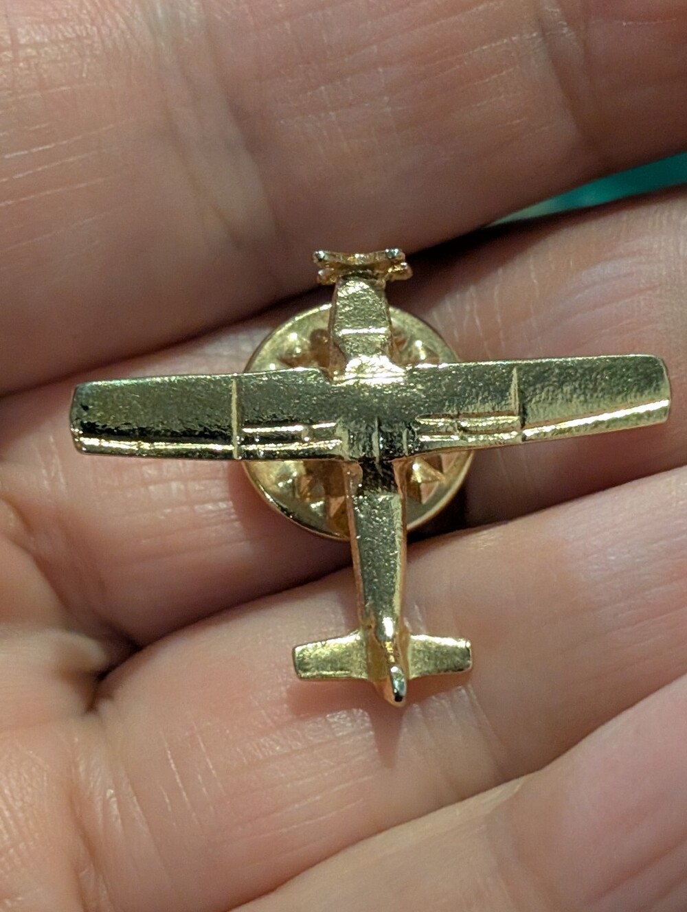 Vintage Gold Tone Cessna Airplane Tie Pin - Lapel Pin Neat!